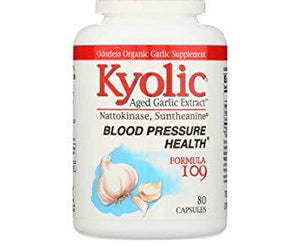Kyolic Aged Garlic Extract Blood Pressure Health Formula 109 - 80 Capsules - RubertOrganics