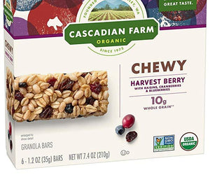 Cascadian Farm - Chewy Granola Bars - Harvest Berry - 7.4 Oz. - RubertOrganics