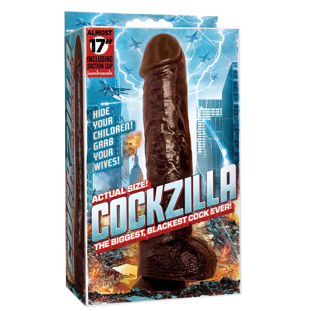 Cockzilla 16.5 Black Realistic Cock " - RubertOrganics