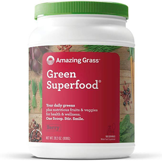 Amazing Grass Green Superfood - Berry - 30 Servings - 8.5 Oz. - RubertOrganics