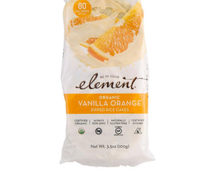 Element Organic Dipped Rice Cakes - Vanilla Orange - Case Of 6 - 3.5 Oz - RubertOrganics