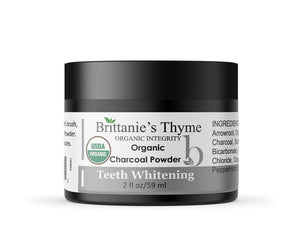 Brittanie's Thyme - Organic Charcoal Tooth Whitening Powder - 2 Oz. - RubertOrganics
