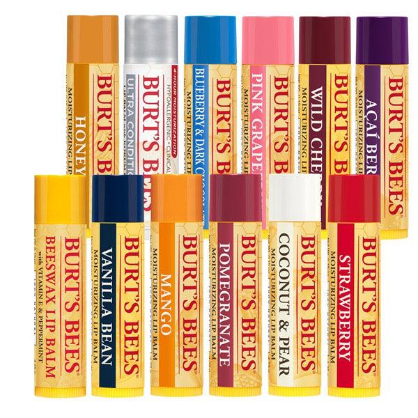 Burt's Bees 12 Pack Moisturizing Lip Balm - RubertOrganics