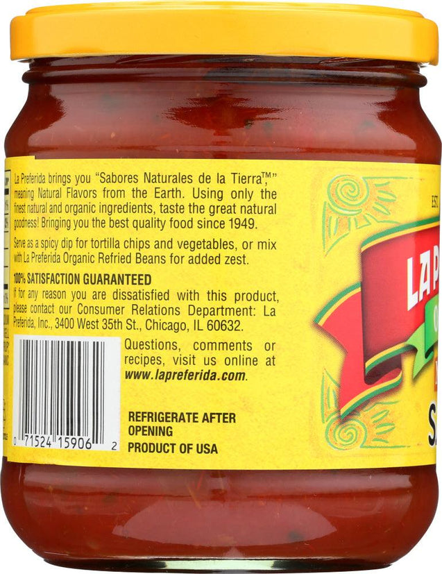 La Preferida: Organic Medium Salsa, 16 Oz - RubertOrganics