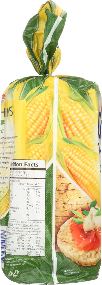 Real Foods: Corn Thin Sesame Organic, 5.3 Oz