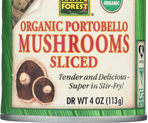 Native Forest: Portobello Mushrooms Sliced Organic, 4 Oz