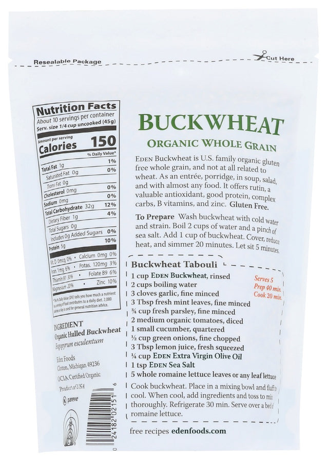 Eden Foods: Organic Whole Grain Buckwheat, 16 Oz