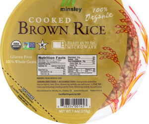 Minsley: Rice Bowl Steam Brown Organic, 7.4 Oz