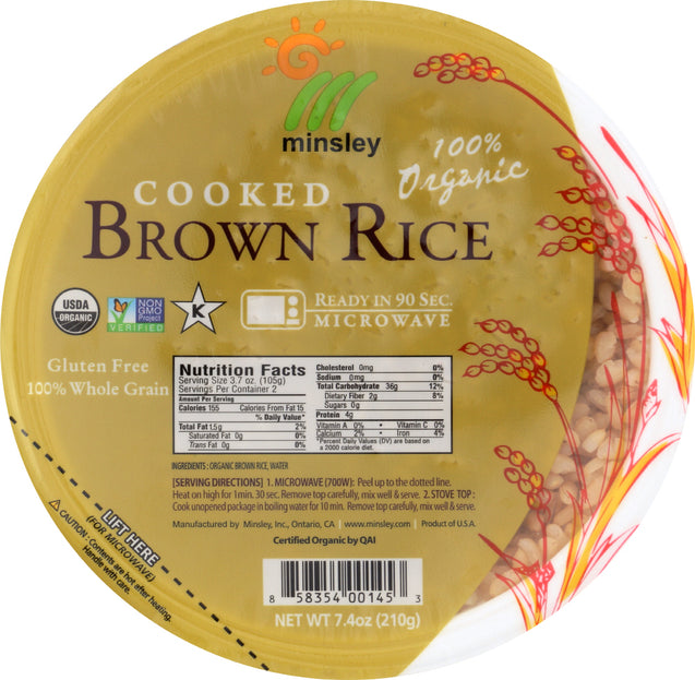 Minsley: Rice Bowl Steam Brown Organic, 7.4 Oz