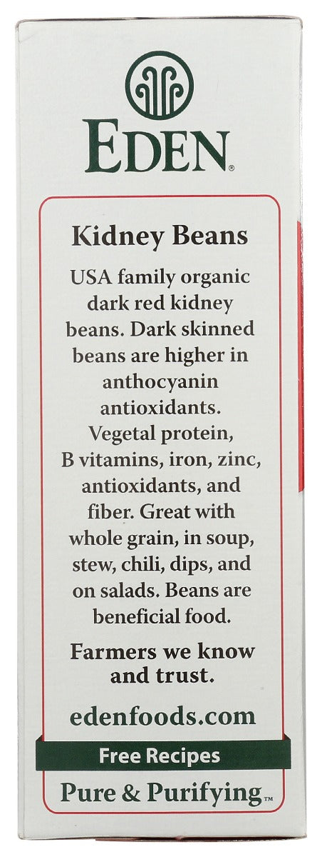 Eden Foods: Organic Dark Red Kidney Beans, 16 Oz