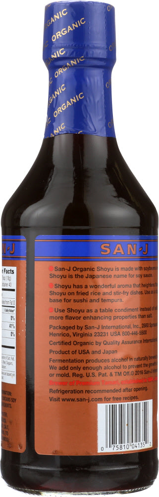 San J: Organic Shoyu Brewed Soy Sauce, 20 Oz