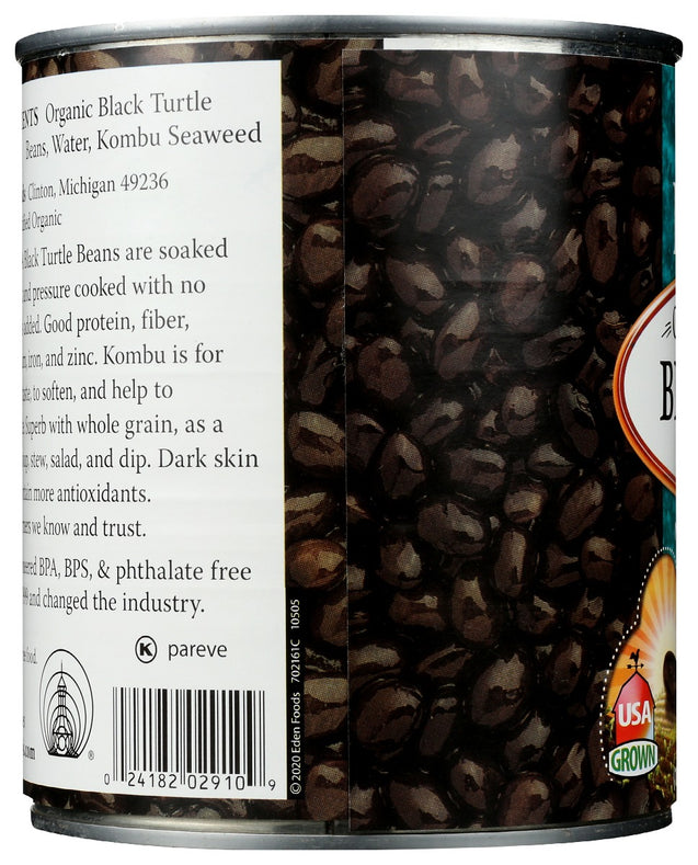 Eden Foods: Organic Black Turtle Beans, 29 Oz