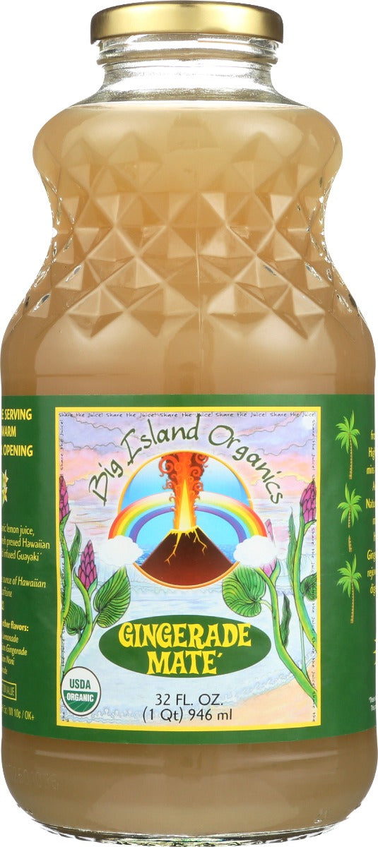 Big Island Organics: Organic Juice Gingerade Mate, 32 Oz