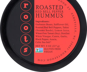 Roots Hummus: Roasted Red Bell Pepper Hummus, 8 Oz