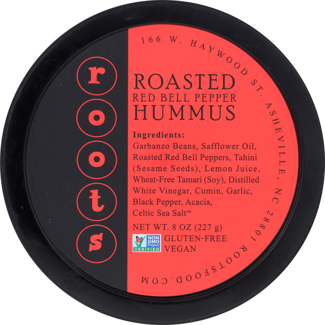 Roots Hummus: Roasted Red Bell Pepper Hummus, 8 Oz