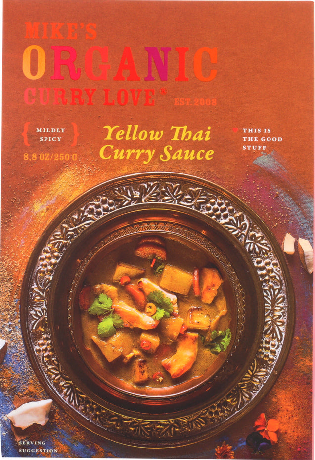 Curry Love: Sauce Yellow Thai Curry Organic, 8.8 Oz