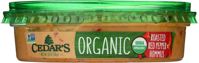 Cedar's: Organic Roasted Red Pepper Hommus With Toppings, 10 Oz - RubertOrganics