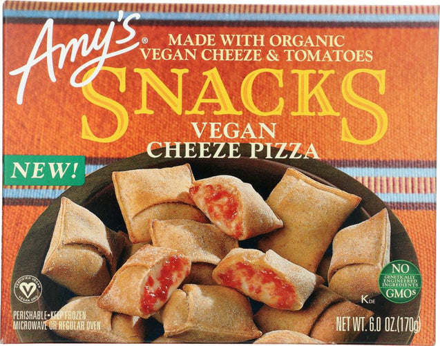 Amys: Vegan Cheeze Pizza Snack, 6 Oz - RubertOrganics