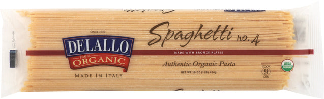 Delallo: Pasta Semolina Spaghetti Organic, 16 Oz