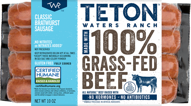 Teton Waters Ranch: Classic Bratwurst Sausage, 10 Oz