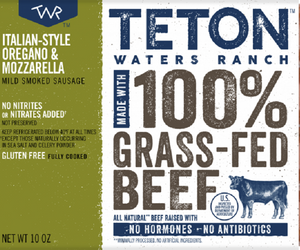 Teton Waters Ranch: Italian-style Oregano &amp; Mozzarella Sausage, 10 Oz
