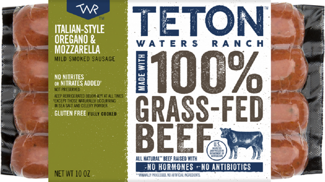 Teton Waters Ranch: Italian-style Oregano &amp; Mozzarella Sausage, 10 Oz