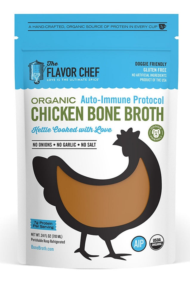 The Flavor Chef: Organic Chicken Bone Broth, 24 Oz
