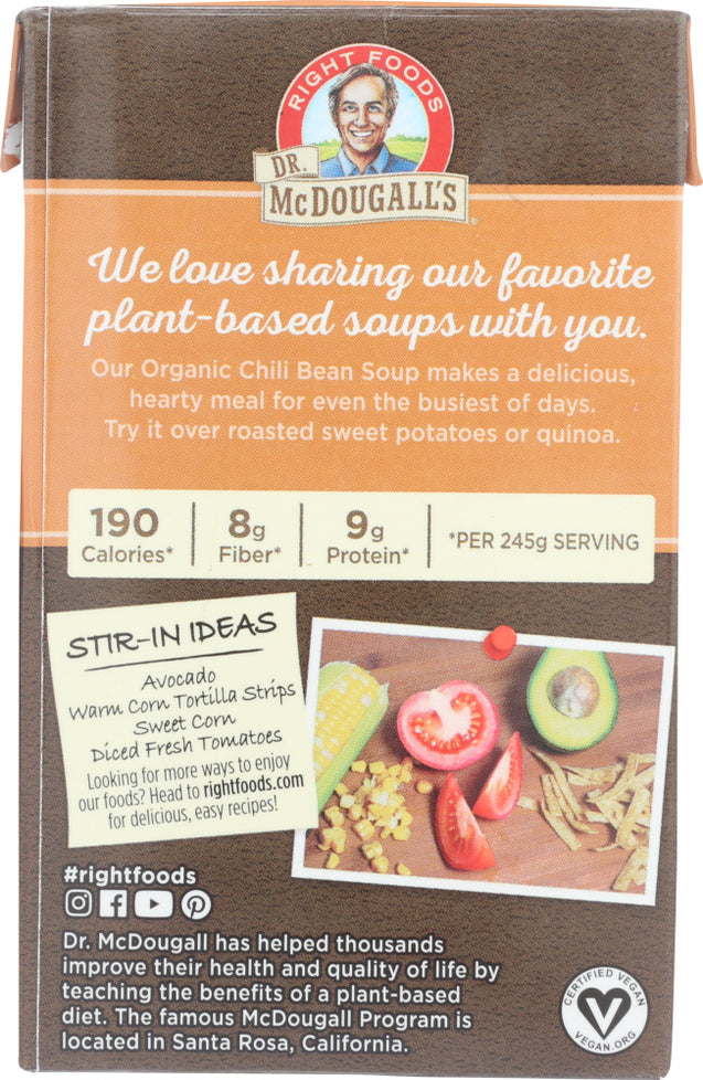 Dr Mcdougalls: Organic Chili Bean Soup, 17.9 Oz