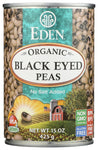 Eden Foods: Bean Black Eyed Peas No Salt Added Organic, 15 Oz