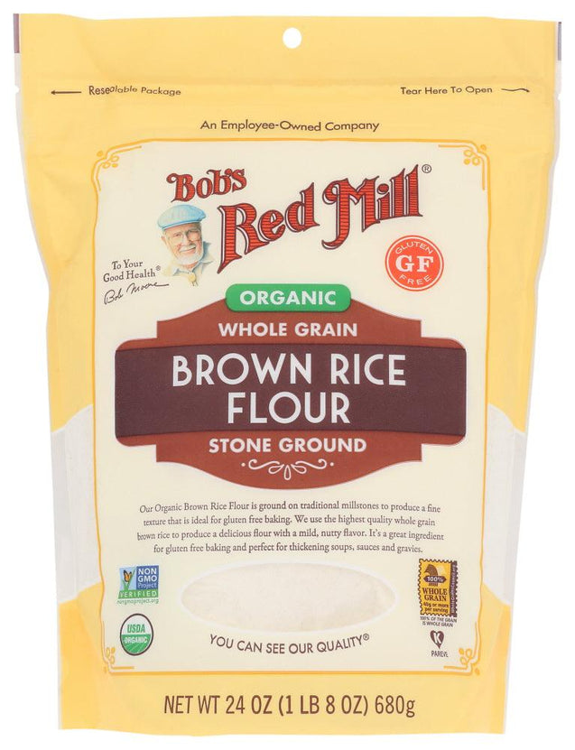 Bob's Red Mill: Organic Brown Rice Flour, 24 Oz - RubertOrganics