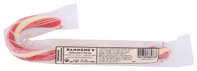 Hammond's: Organic Cinnamon Candy Cane, 1.75 Oz - RubertOrganics