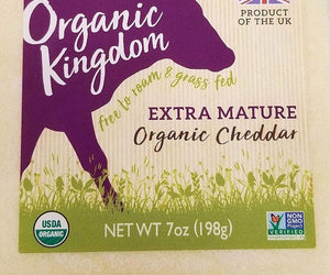 Organic Kingdom: Extra Mature Organic Cheddar Cheese, 7 Oz - RubertOrganics