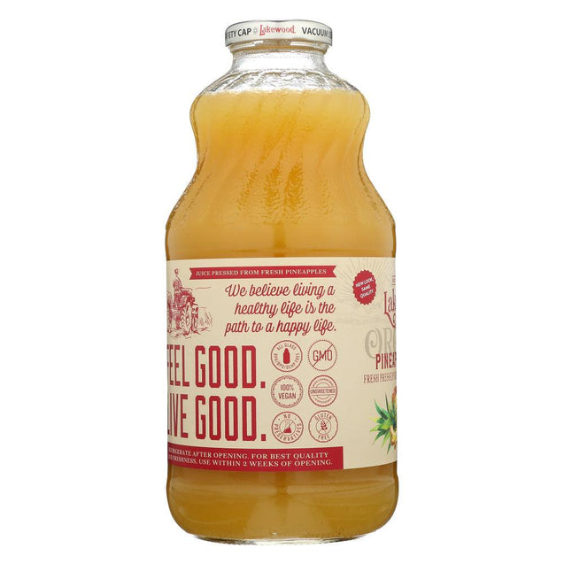 Lakewood: Organic Pineapple Ginger Juice, 32 Fl Oz - RubertOrganics