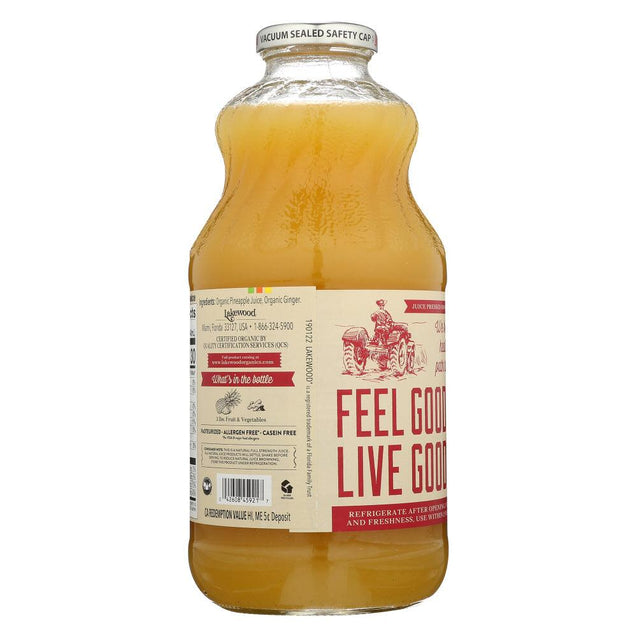 Lakewood: Organic Pineapple Ginger Juice, 32 Fl Oz - RubertOrganics