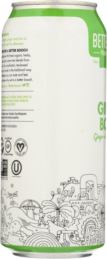 Better Booch: Ginger Boost Kombucha, 16 Oz - RubertOrganics