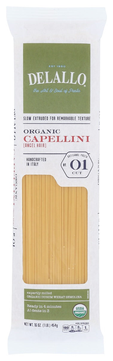 Delallo: Organic Capellini, 1 Lb