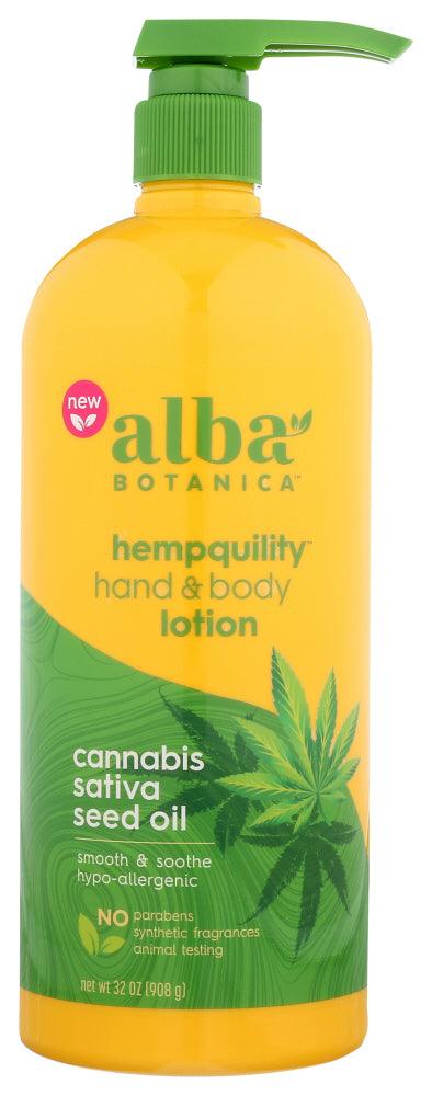 Alba Botanica: Hempquility Hand & Body Lotion, 32 Oz - RubertOrganics