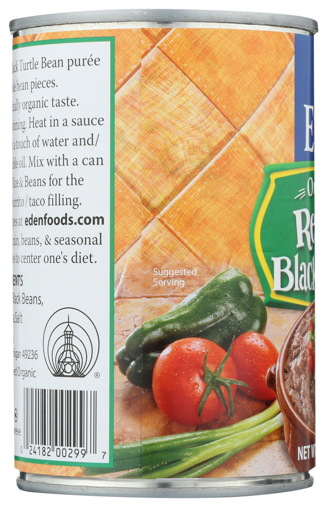 Eden Foods: Bean Refried Black Organic, 16 Oz