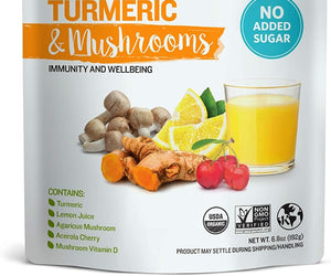 Sunfood Superfoods: Turmeric & Mushhroom Powder Organic, 6.8 Oz