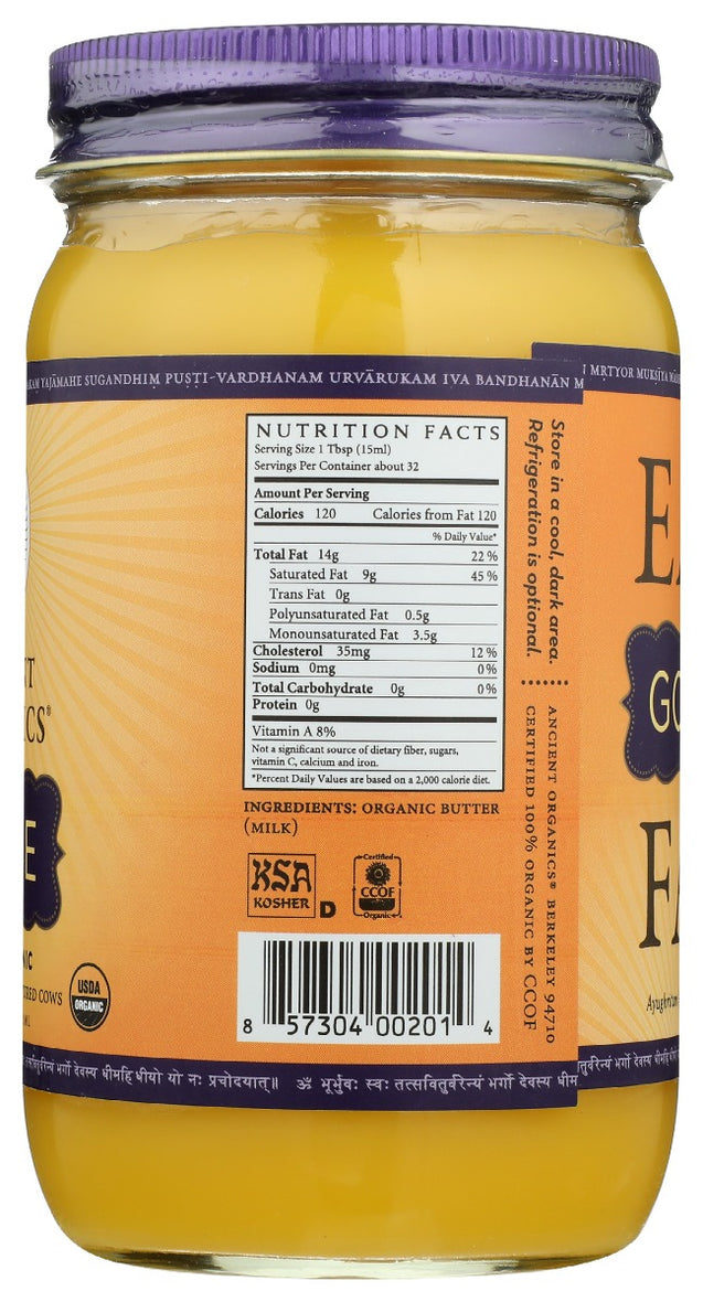 Ancient Organics: Ghee Butter Organic, 16 Fo