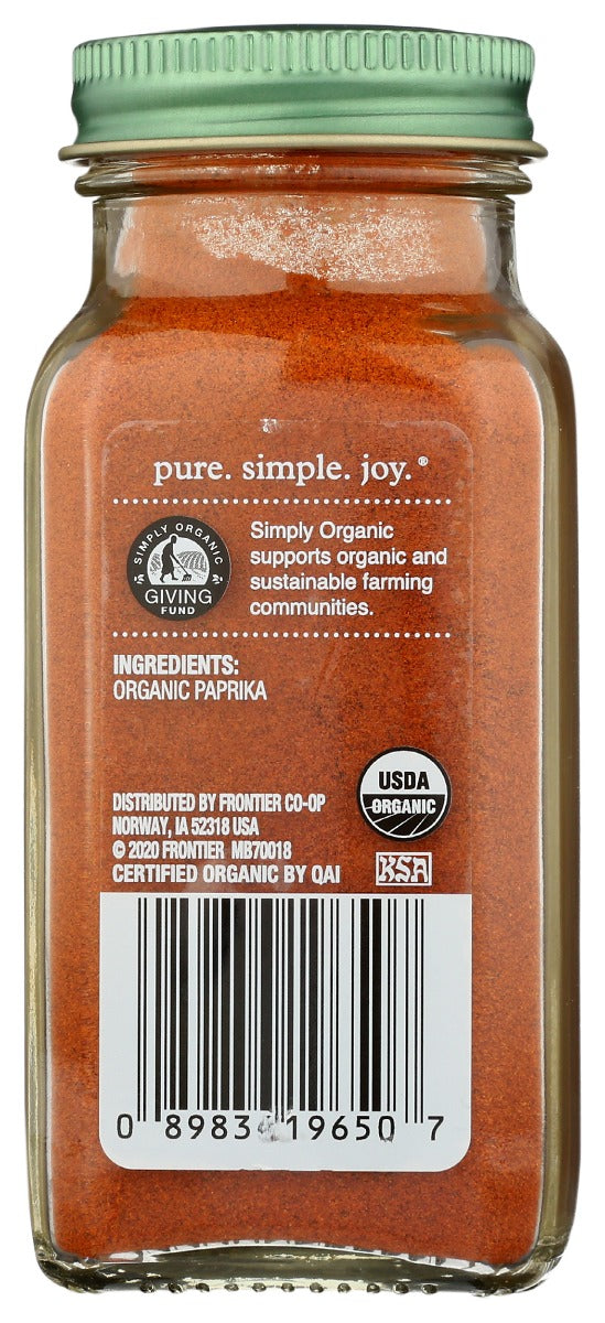 Simply Organic: Paprika Hot, 2.86 Oz