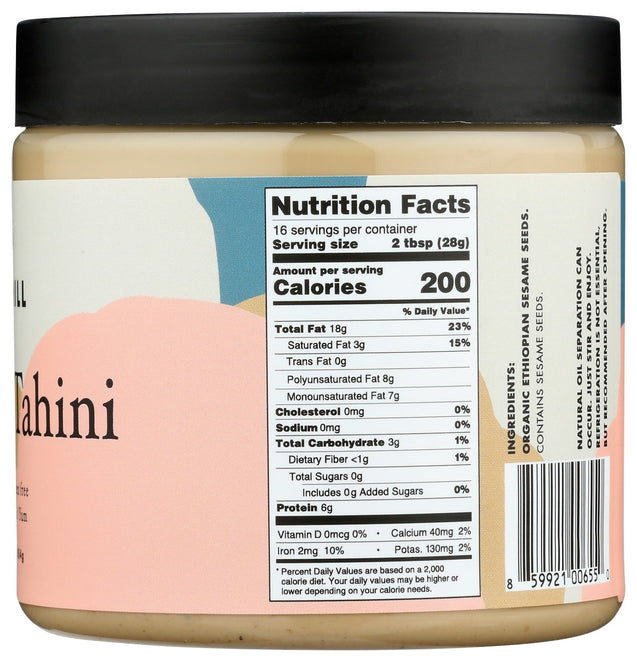 Seed & Mill: Tahini Organic, 16 Oz