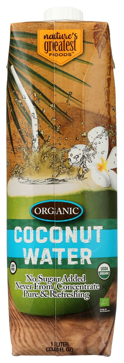 Natures Greatest Foods: Organic Water Coconut, 1 Lt