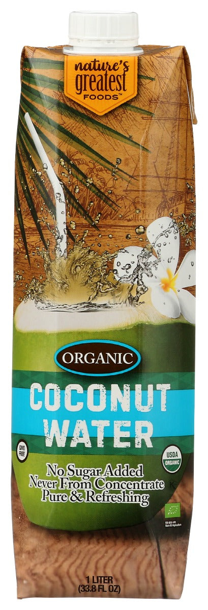 Natures Greatest Foods: Organic Water Coconut, 1 Lt