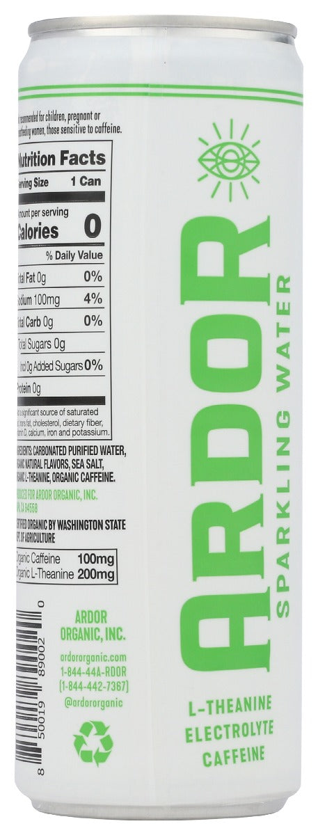 Ardor Organic: Mexican Lime Sparkling Water, 12 Fo