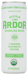 Ardor Organic: Mexican Lime Sparkling Water, 12 Fo