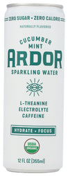 Ardor Organic: Cucumber Mint Sparkling Water, 12 Fo