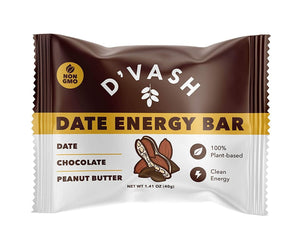 Dvash Organics: Chocolate Peanut Butter Date Energy Bar, 1.41 Oz