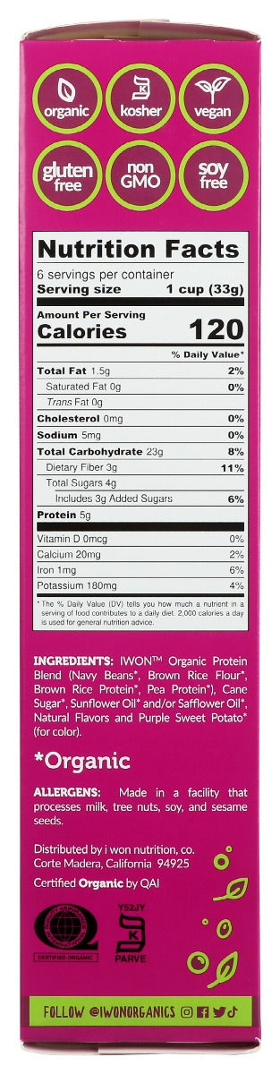 Iwon Organics: Crunchies Protein Berry, 7 Oz