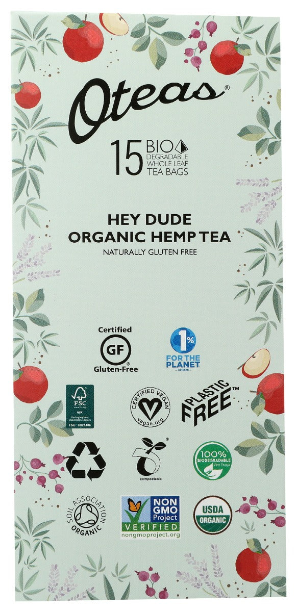 Oteas: Organic Hemp Blend Tea, 15 Pc